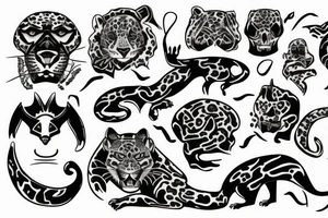 Jaguar, fête des morts tattoo idea