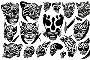 Jaguar, fête des morts tattoo idea