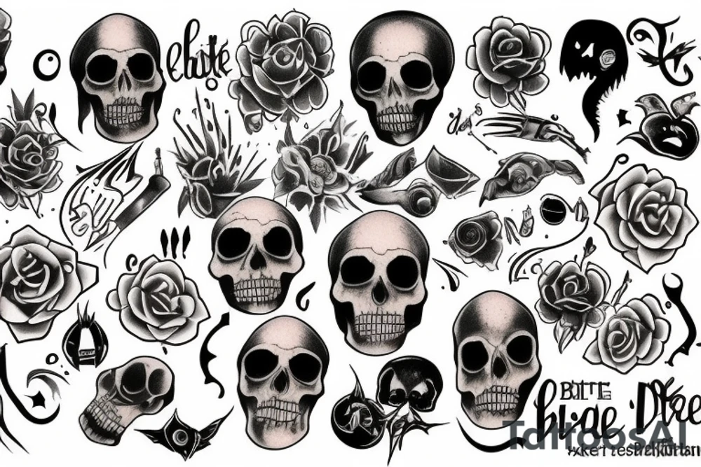 Crâne fête des morts+bière tattoo idea