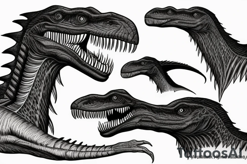 Velociraptor tattoo idea