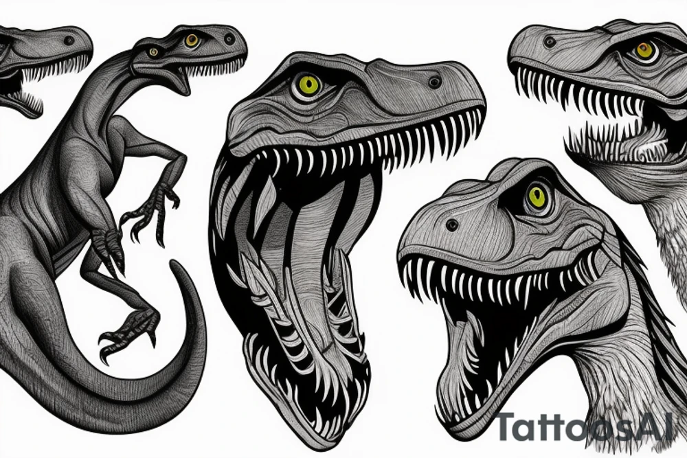 Velociraptor tattoo idea