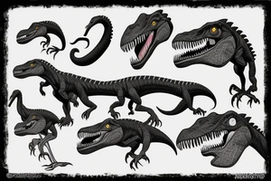 Velociraptor Jurassic park tattoo idea