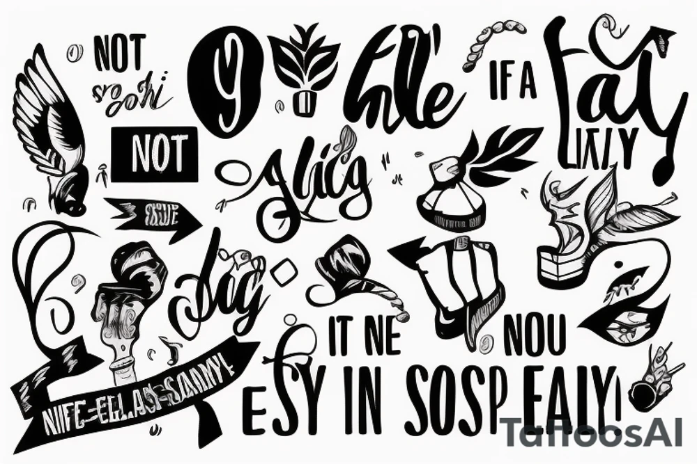 Sentence: life is not supposed to be easy for arm tattoo idea