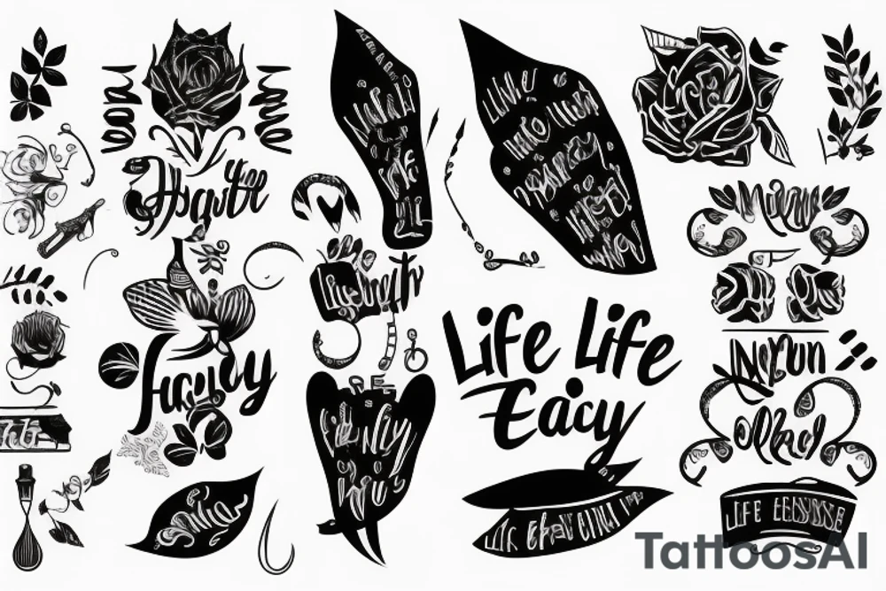 life is not supposed to be easy tattoo idea