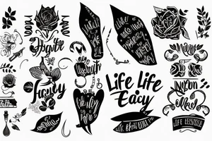 life is not supposed to be easy tattoo idea