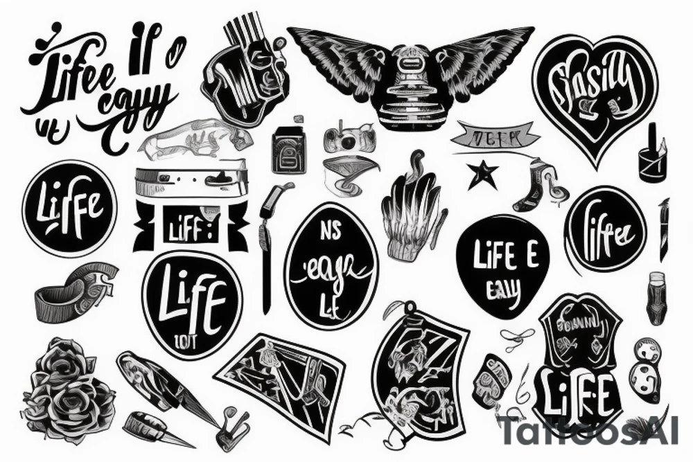 life is not supposed to be easy tattoo idea