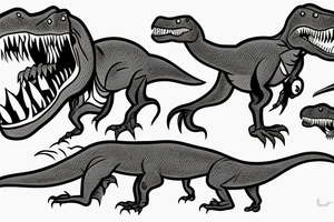 Raptor and t-Rex tattoo idea