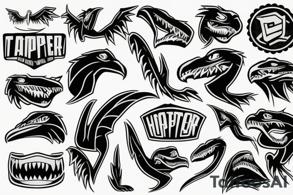 Raptor high five tattoo idea