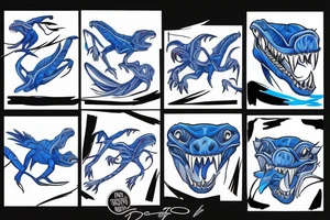 blue Raptor tattoo idea