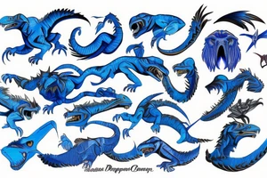 blue Raptor tattoo idea