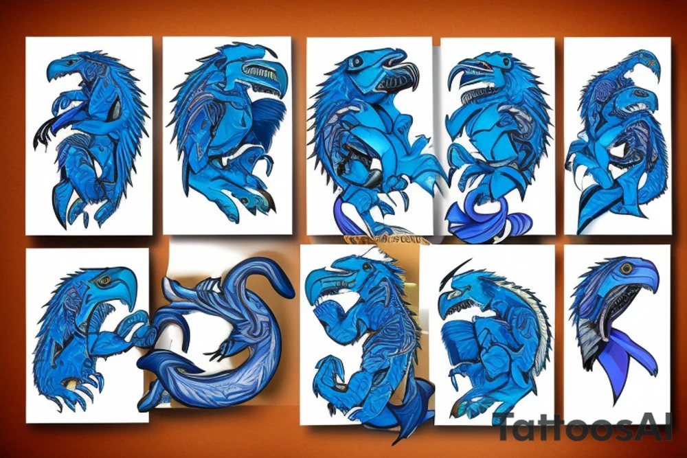 blue Raptor tattoo idea