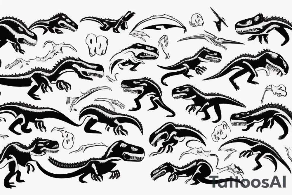 Outline of T-Rex tattoo idea