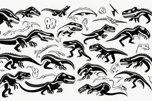 Outline of T-Rex tattoo idea