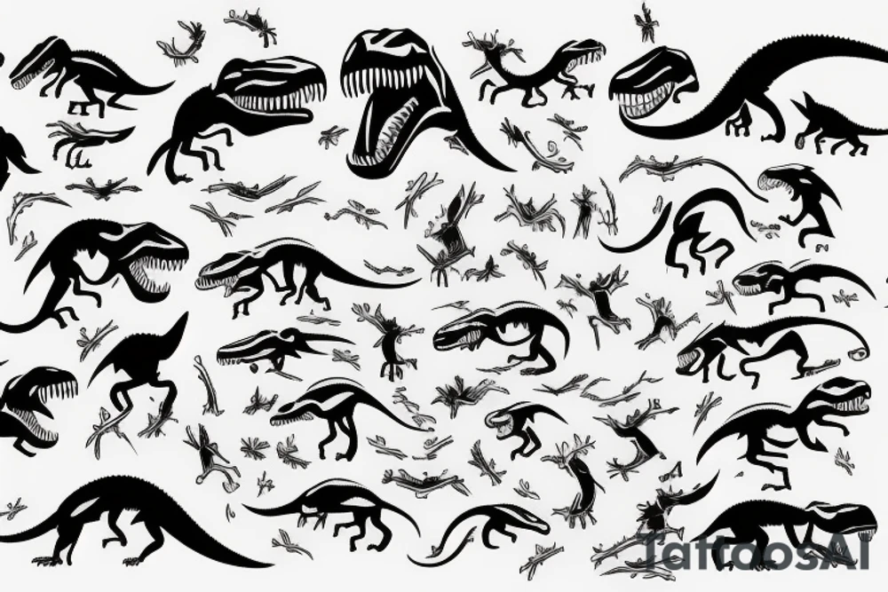 Outline of T-Rex tattoo idea