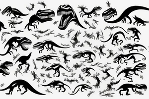 Outline of T-Rex tattoo idea