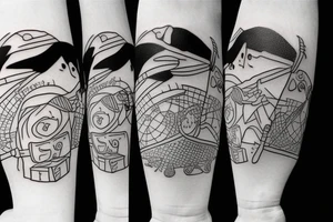 Funny bucket hat tattoo idea