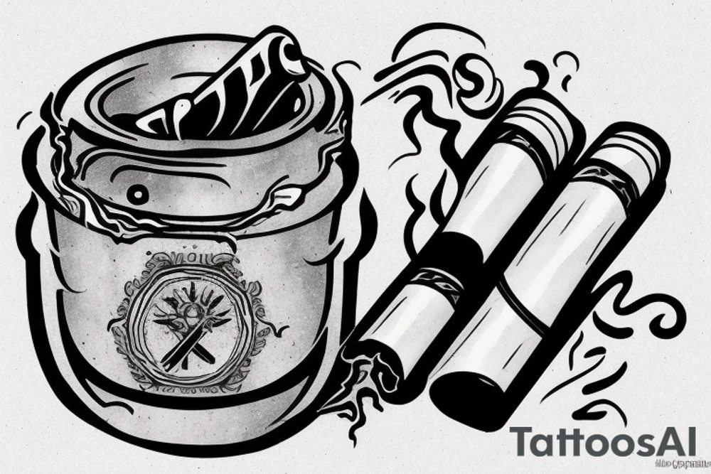 A cigarette in an ashtray tattoo idea