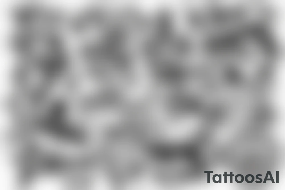 Guns shooting heart and love tattoo idea