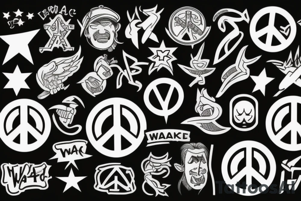 Peace and war tattoo idea
