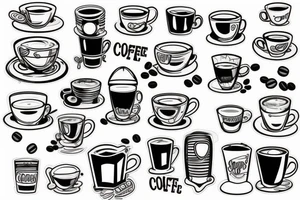 A cup of coffee tattoo idea