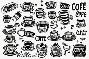A cup of coffee tattoo idea