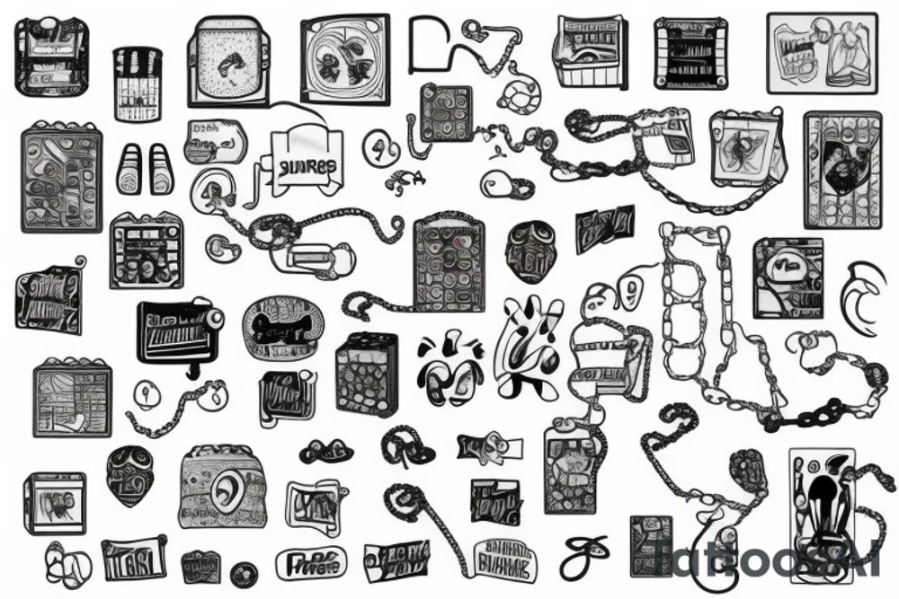 Chains and lockers tattoo idea