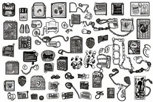 Chains and lockers tattoo idea