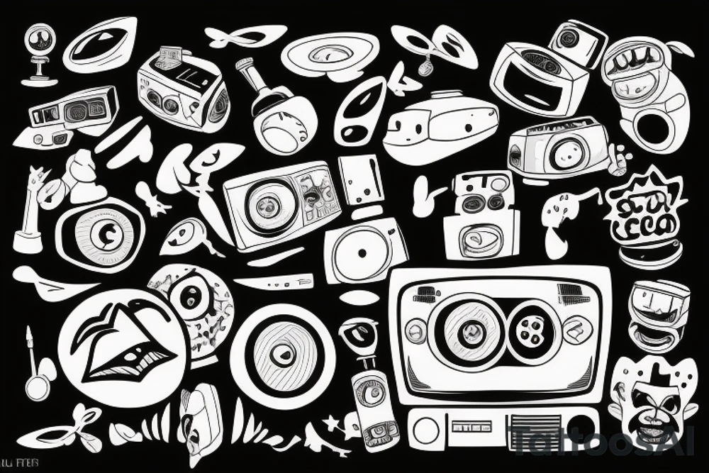 Old television tattoo idea