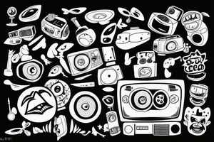 Old television tattoo idea