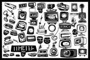 Old television tattoo idea