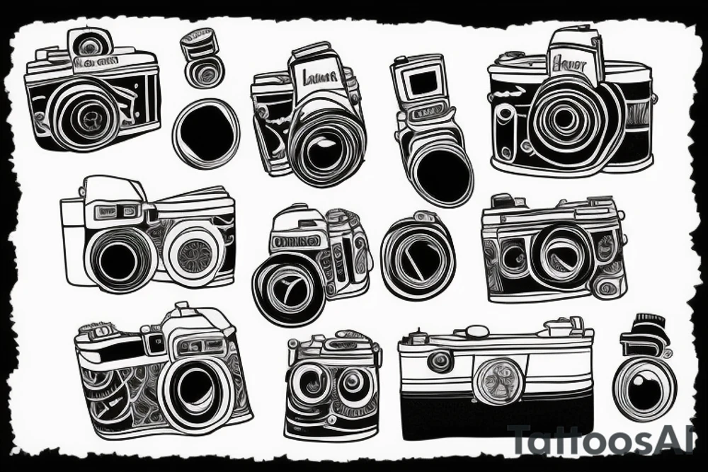 Old camera tattoo idea