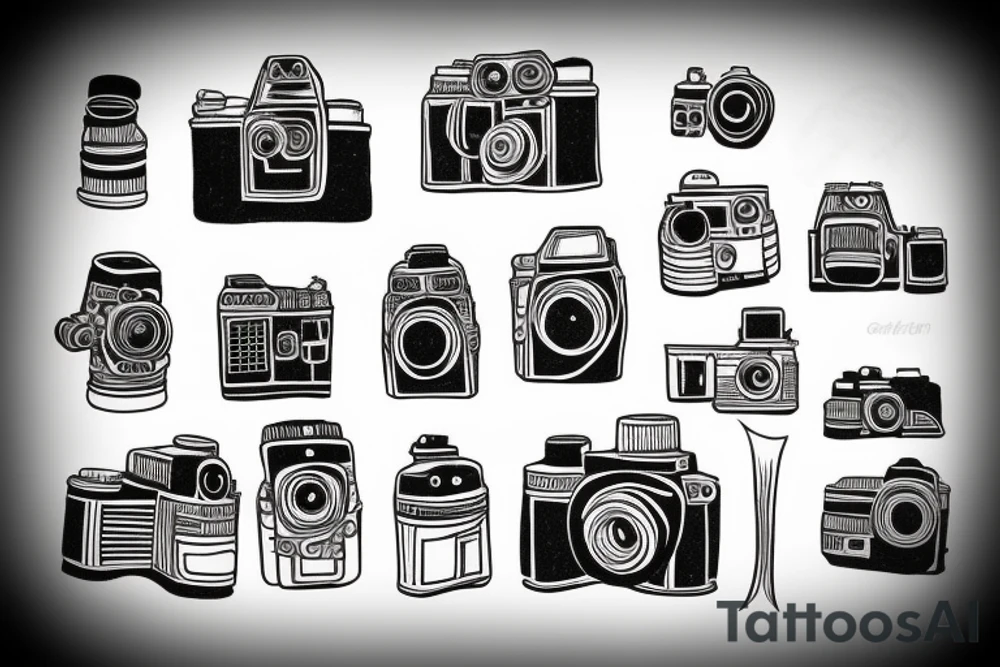 Old camera tattoo idea
