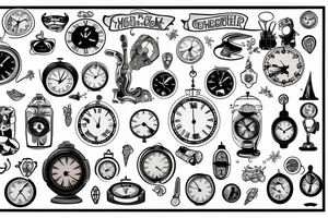Old clock tattoo idea