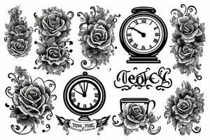 Old clock tattoo idea