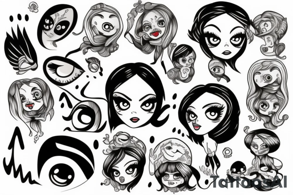 Big eyes tattoo idea