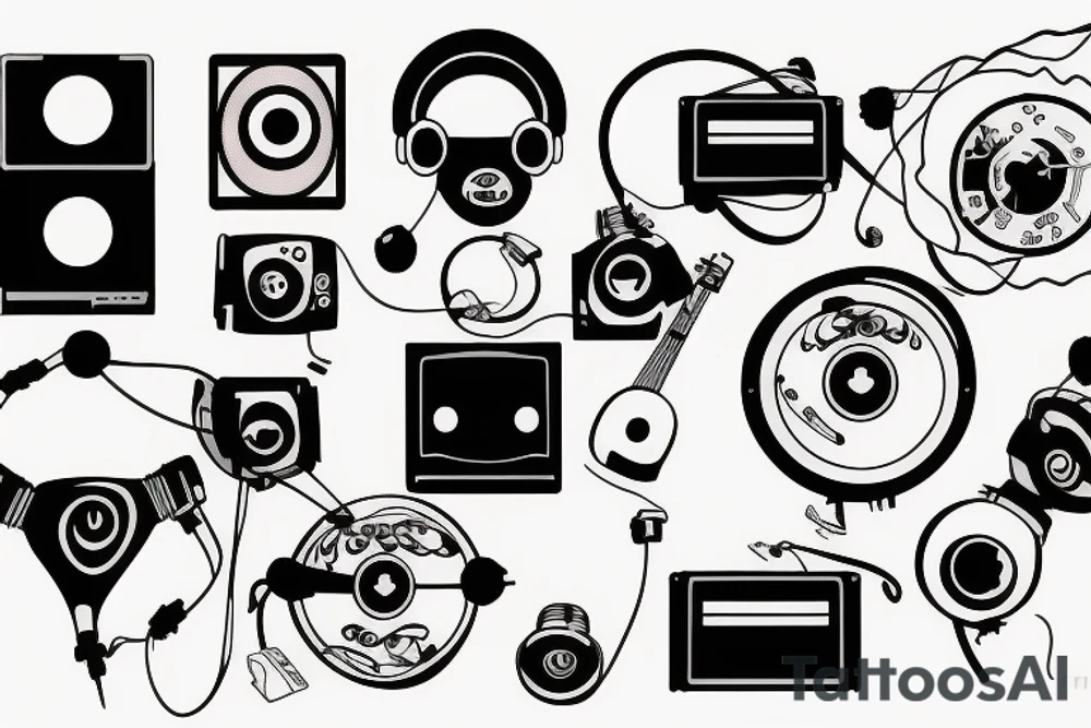 Techno music tattoo idea
