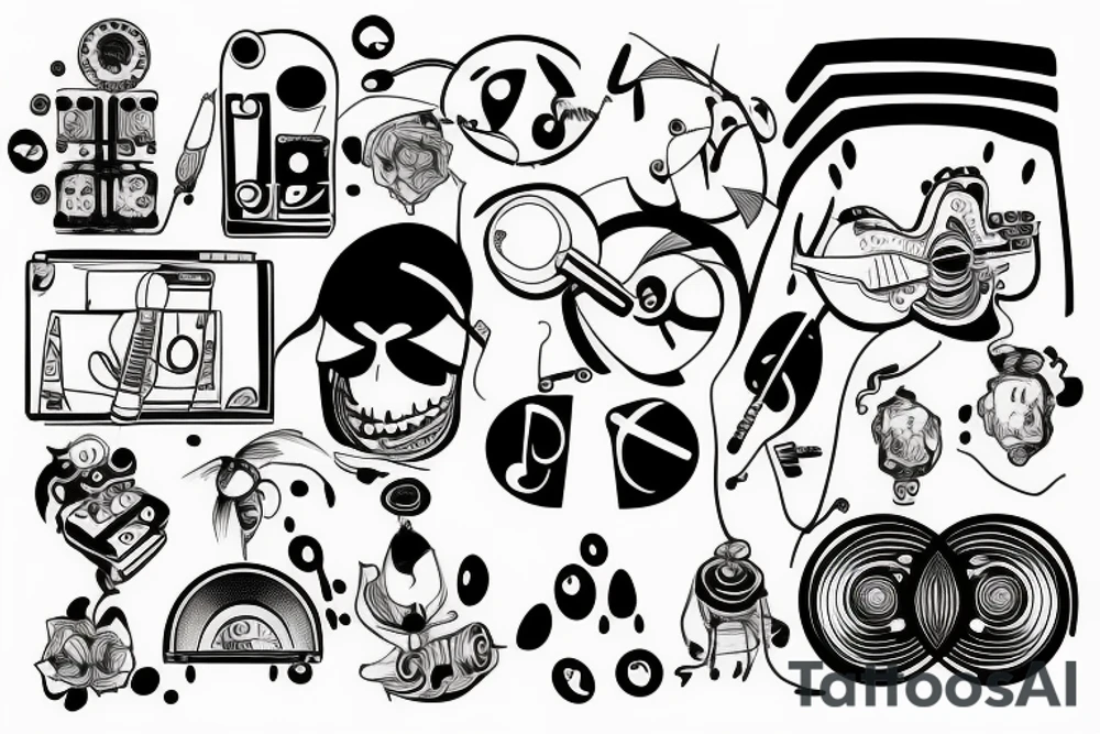 Techno music tattoo idea