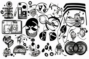 Techno music tattoo idea