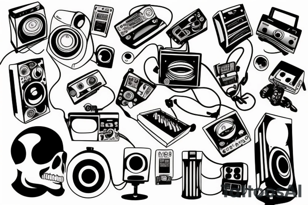 Techno music tattoo idea