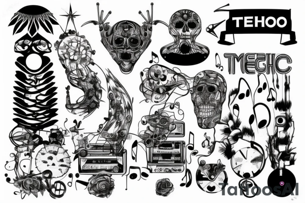 Techno music tattoo idea