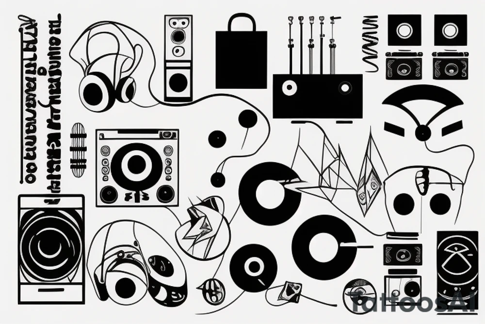 Techno music tattoo idea