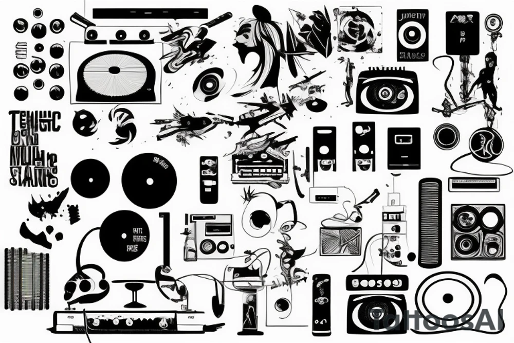 Techno music tattoo idea