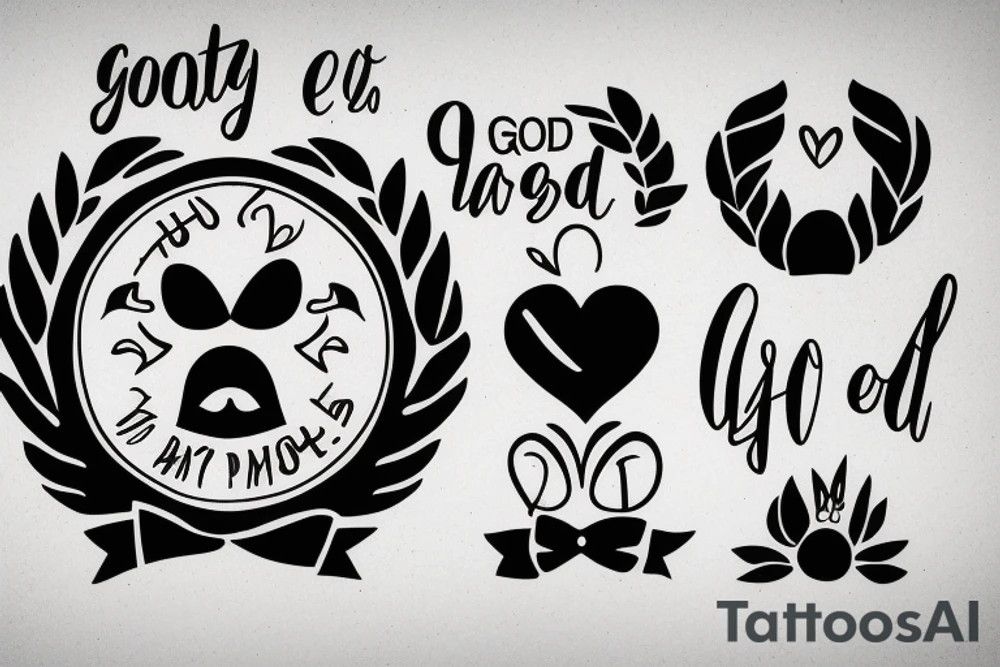 A sign with written good girl on tattoo idea