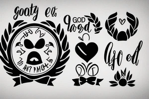 A sign with written good girl on tattoo idea