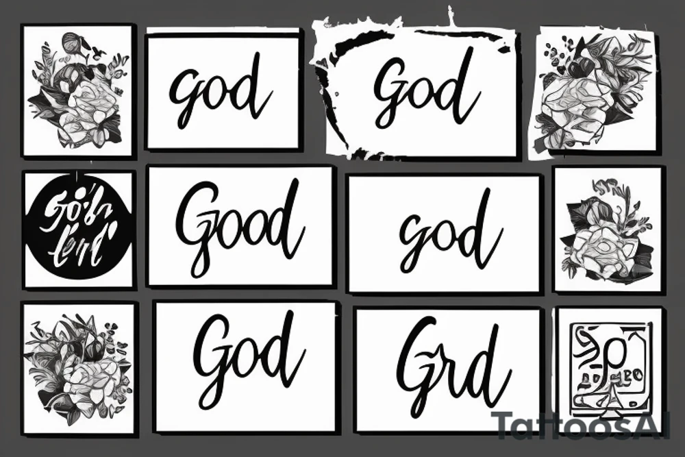 A sign with written good girl on tattoo idea