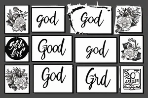 A sign with written good girl on tattoo idea