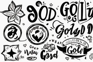 A sign with written good girl on tattoo idea
