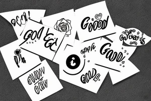 A sign with written good girl on tattoo idea