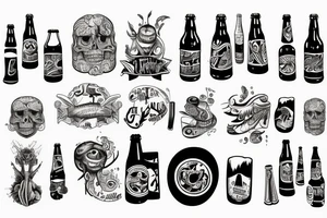 Cans of beer tattoo idea