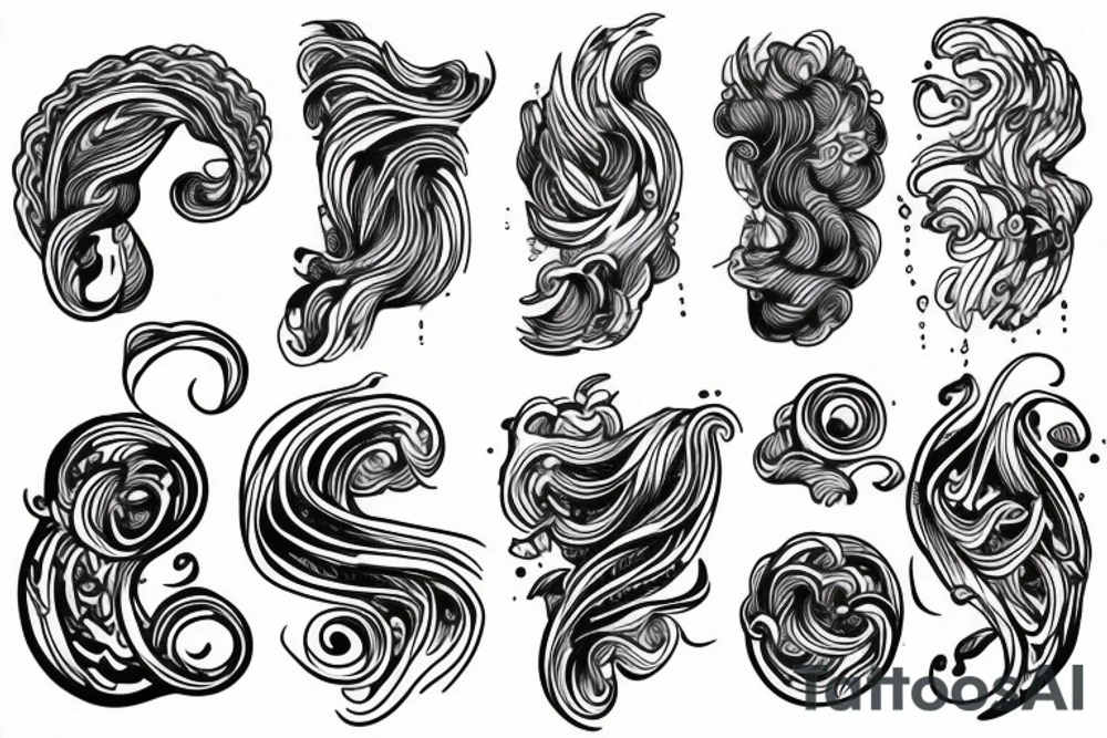 Flowing water tattoo idea